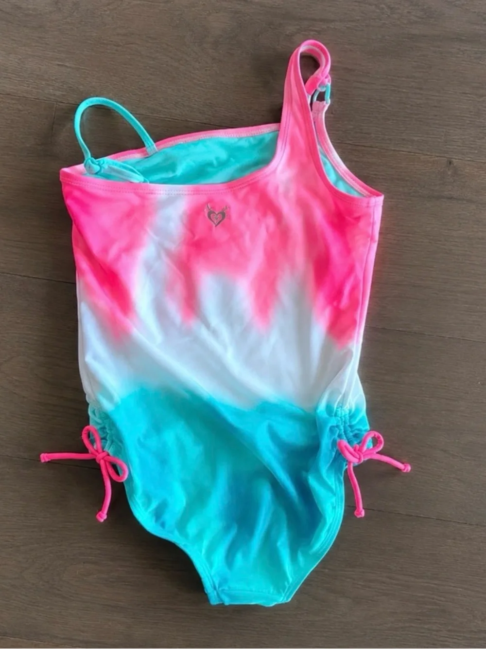 Justice Watermelon Tie-Dye One-Piece Swimsuit- NWOT
